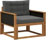 Outdoor Mittelsofa Massivholz Akazie Natur Vidaxl