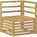 Outdoor Ecksofa Massivholz Akazie Wei&szlig; 63 X 63 X 73 Cm Vidaxl
