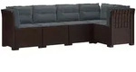 5-sitzer Gartensofa Mit Kissen Rattan-look Pp Braun Vidaxl
