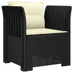 Vidaxl 1-seater Armchair With Cushions Rattan Look Pp Anthracite
