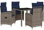 Outdoortisch-set 5 Stk. Poly-rattan Vidaxl