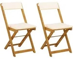 Vidaxl Outdoor Bistro Chairs 2 Pcs Cream White