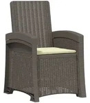 Liegesessel Garten Rattan-optik Hellgrau Und Creme Pp Vidaxl