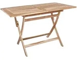 Vidaxl Folding Garden Table Natural 120 X 70 X 75.5 Cm Solid Teak Wood