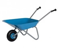 Rolly Toys - Metallschubkarre Silber/blau Ab 2,5 Jahren, Kinderschubkarre, 25 Kg