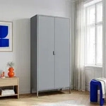 Kleiderschrank Esteli 170x80x45 Cm Stahl Grau [en.casa]