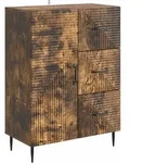 Vidaxl Sideboard Smoked Oak 66 X 34.5 X 89.5 Cm Engineered Wood