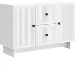 Vidaxl Sideboard White 89 X 34.5 X 60 Cm Engineered Wood