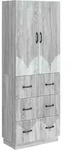 Schrankset 2 Stk. 66 X 34,5 X 87 Cm Holzwerkstoff Sonoma-grau Vidaxl