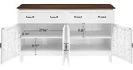 Sideboard Mit 4 T&uuml;ren, 2 Schubladen Und Verstellbaren Einlegeb&ouml;den, Kontrastplatte,