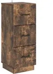 Vidaxl Drawer Cabinet 33 X 34.5 X 87 Cm Engineered Wood Smoked Oak