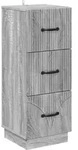 Vidaxl Drawer Cabinet 33 X 34.5 X 87 Cm Engineered Wood Grey Sonoma