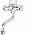 Thermoflow Sp&uuml;ltischarmatur Armatur Qmix10 Niederdruck, 2-griff Sp&uuml;ltischarmaturen