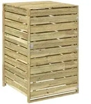 M&uuml;lltonnenbox F&uuml;r 1 Beh&auml;lter 240 L Impr&auml;gniertes Kiefernholz Vidaxl