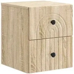 Vidaxl Wall-mounted Bedside Cabinet Sonoma Oak 33 X 34.5 X 40 Cm