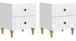 Vidaxl Bedside Cabinet 2 Pcs White 43 X 34.5 X 48 Cm Engineered Wood