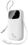 Powerbank 10000mah 45w Fc31 Qpow 3 Mit Display, Usb-c- Und Lightning-kabeln F&uuml;r