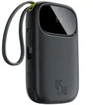 Enerfill Fc31 10000mah 45w Powerbank Mit Usb-c Iphone Lightning Kabeln - Schwarz