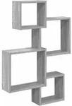Wandw&uuml;rfelregale Wandhalterung Grau Sonoma 64 X 13,5 X 91,5 Cm Vidaxl