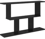 Vidaxl Wall Shelf Black Oak 80 X 15 X 50.5 Cm Engineered Wood