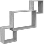 Wandregal Wandhalterung Grau Sonoma 91,5 X 15 X 76 Cm Vidaxl