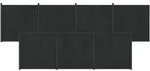 Zaunelement 7 Stk. 1230 X 186,5 Cm Wpc Und Aluminium Schwarz Vidaxl