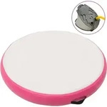 Vidaxl Aufblasbare Gymnastikmatte Mit Pumpe 100x100x10cm Pvc Rosa