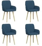 Esszimmerst&uuml;hle 4 Stk. Stoff Blau 56,5 X 50 X 87,5 Cm Vidaxl