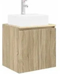 Vidaxl Wall-mounted Sink Vanity Sonoma Oak 49.5 X 41 X 62.5 Cm