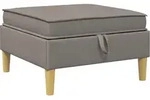 Sofa-hocker Mit Stauraum Taupe 70 X 70 X 40 Cm Stoff Vidaxl