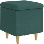 Ottoman Mit Stauraum Dunkelgr&uuml;n 40 X 40 X 45 Cm Stoff Vidaxl