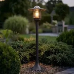 Led Au&szlig;enstehleuchte Standleuchte Gartenlampe Ip44 Schwarz Aluminium H 97,5 Cm