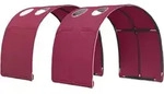 Bettunnel 2 Stk. Rot Polyester Vidaxl