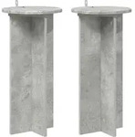 Vidaxl Plant Stand 2 Pcs Concrete Grey 29.5 X 29.5 X 60 Cm