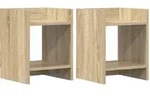 Vidaxl Plant Stand 2 Pcs Sonoma Oak 30 X 30 X 40 Cm Engineered Wood