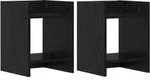 Vidaxl Plant Stand 2 Pcs Black Oak 30 X 30 X 40 Cm Engineered Wood