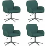 B&uuml;rost&uuml;hle 4 Stk. 54 X 58 X 90 Cm Dunkelgr&uuml;n Stoff Vidaxl