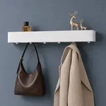 Doporro Wandgarderobe Mit Ablage, Garderobenleiste 60 Cm Mit 6 Garderobenhaken,