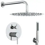 Vidaxl Concealed Shower System (round) Silver Stainless Steel 201