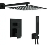 Vidaxl Concealed Shower System (square) Black Stainless Steel 201
