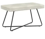 Bank Creme 80 X 40 X 45 Cm Samt Vidaxl