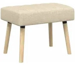 Kanalgepolsterte Bank Creme 60 X 40 X 45 Cm Stoff Vidaxl