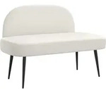 Vidaxl Upholstered Bench With Backrest White 110 X 60 X 76 Cm