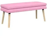 Doppellagige Bank Rosa 110 X 40 X 47 Cm Stoff Vidaxl