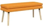 Doppellagige Bank Dunkelgelb 110 X 40 X 47 Cm Stoff Vidaxl