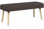 Kanalgepolsterte Bank Dunkelbraun 110 X 40 X 46 Cm Stoff Vidaxl