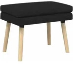 Doppellagige Bank Schwarz 60 X 40 X 46 Cm Stoff Vidaxl