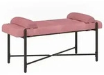 Knopfgepolsterte Bank Mit Kissen Rosa 110 X 40 X 46 Cm Samt Vidaxl