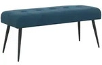 Bank Mit Knopfheftung Blau 110 X 40 X 46 Cm Samt Vidaxl