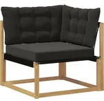 Vidaxl Outdoor Corner Sofa Solid Acacia Wood White